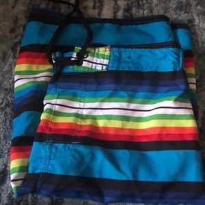Boys hang ten swimming shorts
